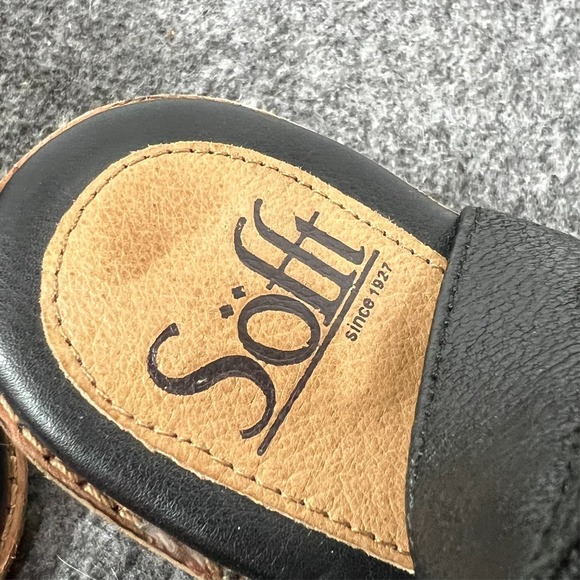 Sofft Sandals Nadira Perforated Leather Black Side Zip Women's 8 M - Picture 9 of 9